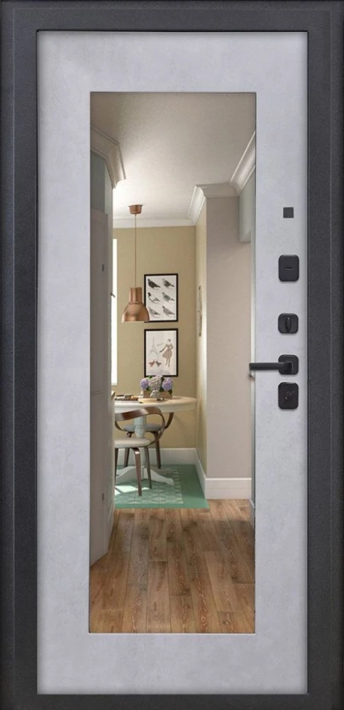 Входная дверь ДвериПРО Термо медный антик ФЛЗ-603 Бетон снежный DPRO228151 внутренняя сторона