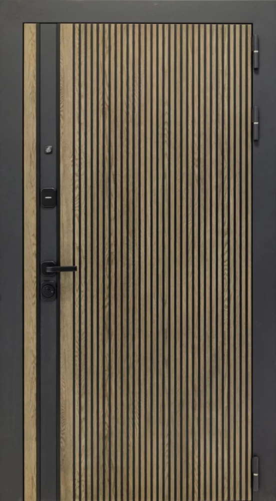 Входная дверь ДвериПРО Rosna СБ-1 (ст. белое, 16мм, беленый дуб) DPRO196856 внешняя сторона