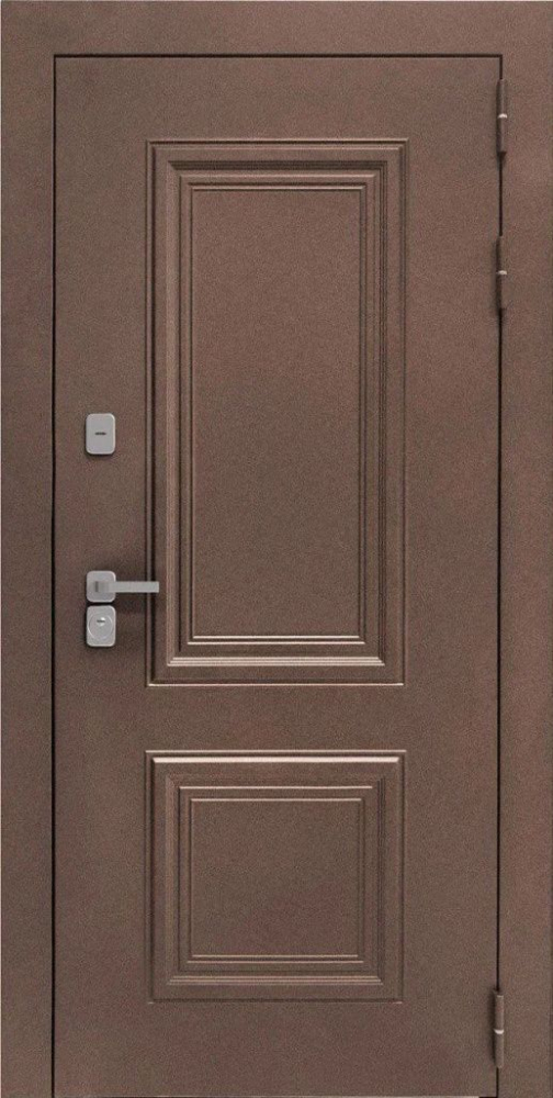 Входная дверь ДвериПРО Д-68 ФЛ-659 (12мм, nussbaum+черная патина винорит) DPRO198099 внешняя сторона