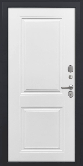 Входная дверь L Термо ФЛ-677 (10мм, белый матовый) внутренняя сторона